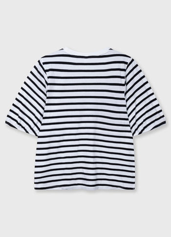 balloon tee stripes | white/black