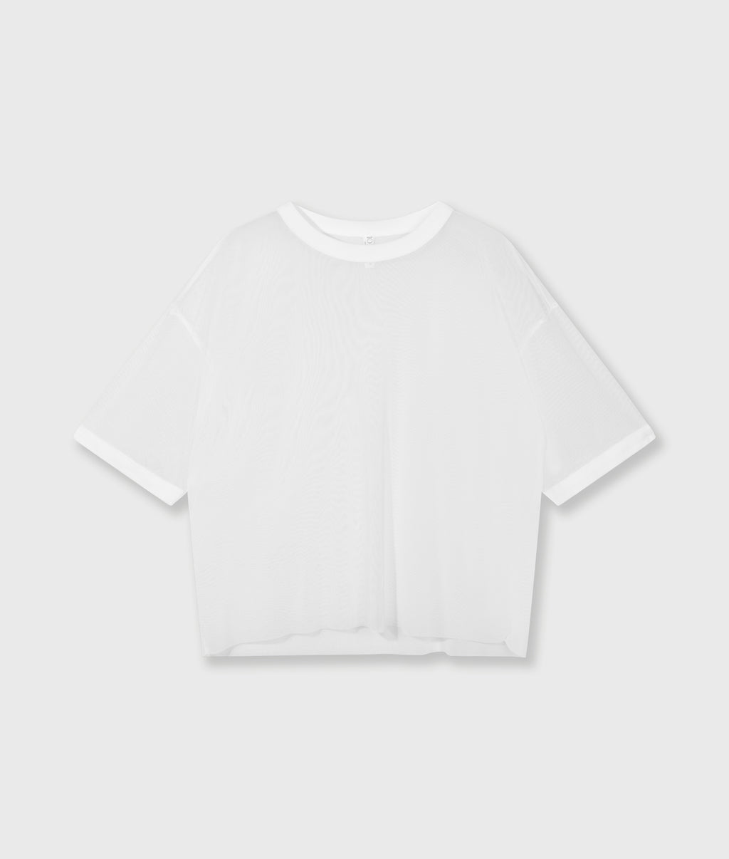 mesh tee | ecru
