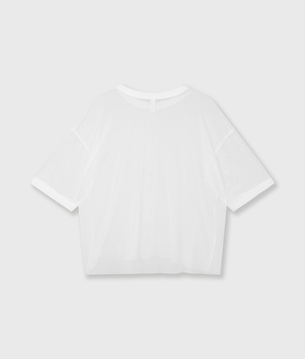 mesh tee | ecru