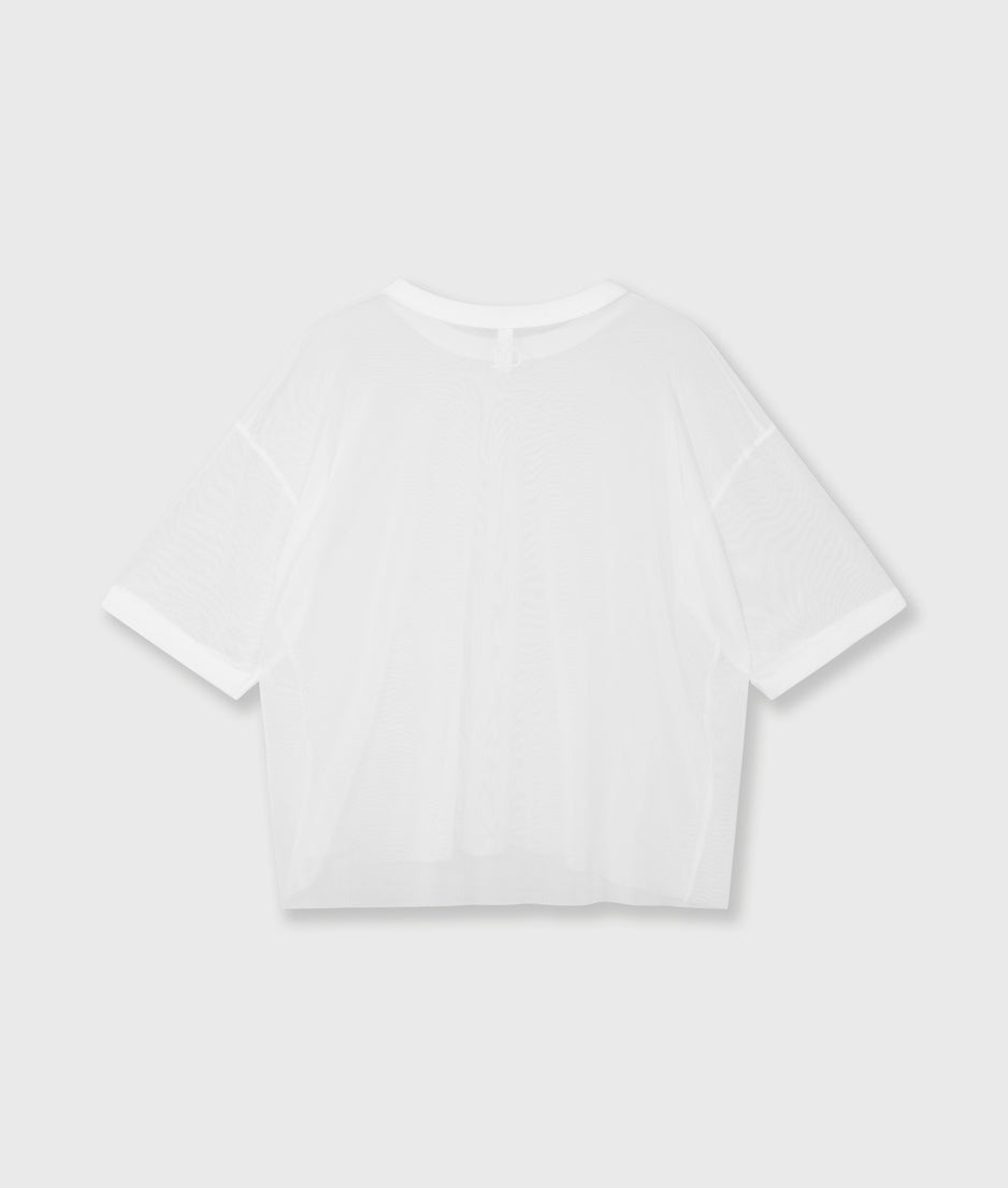 mesh tee | ecru