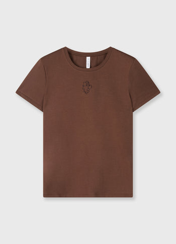 slim short sleeve tee | dark truffle