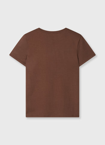 slim short sleeve tee | dark truffle