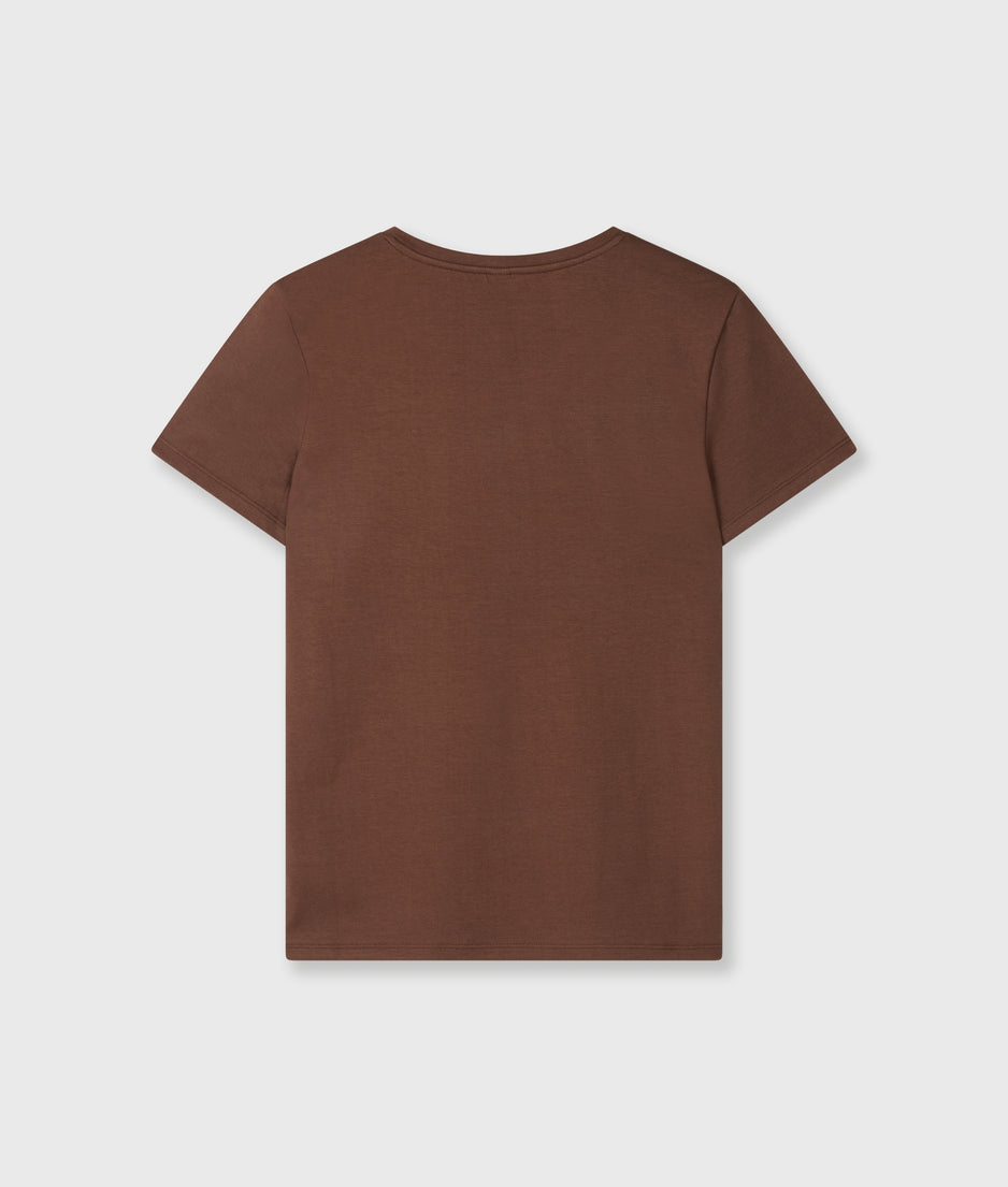 slim short sleeve tee | dark truffle