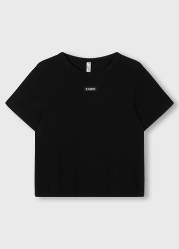 petite tee linen | black