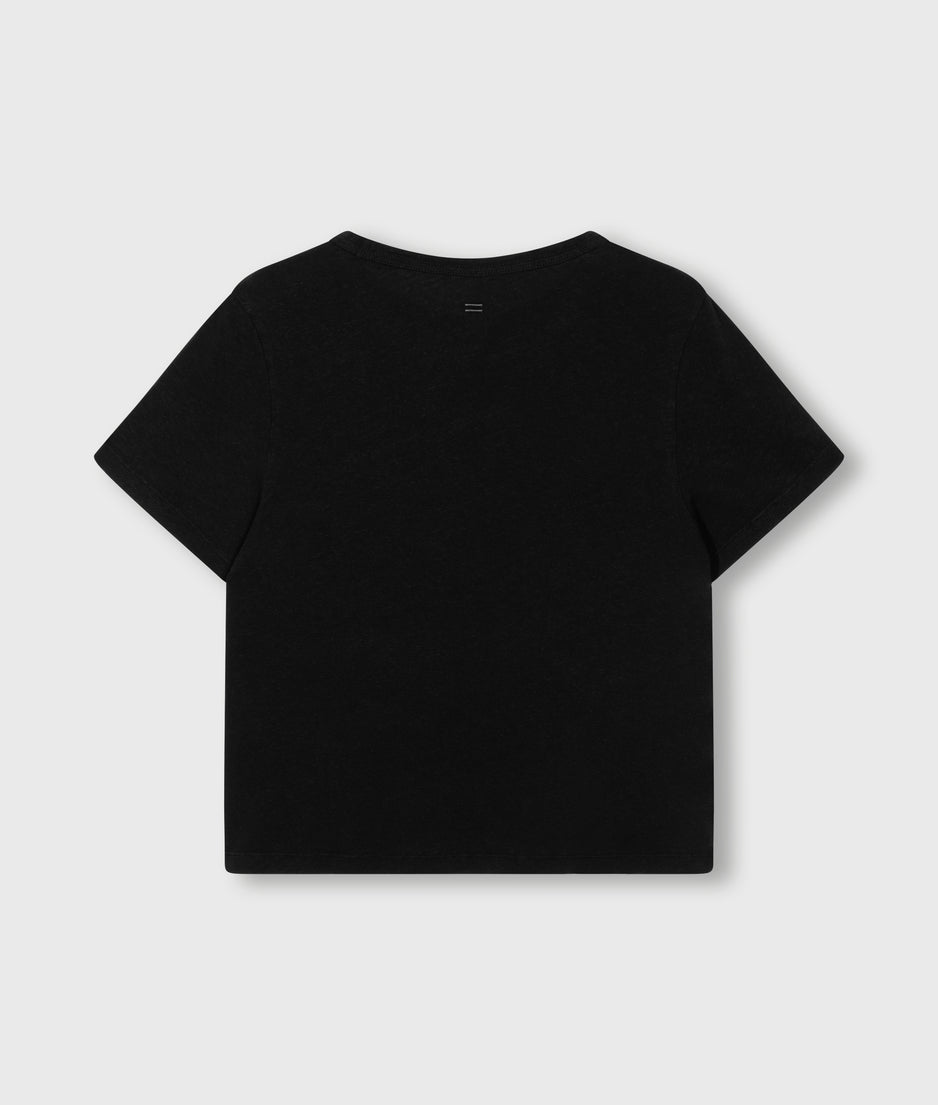 petite tee linen | black