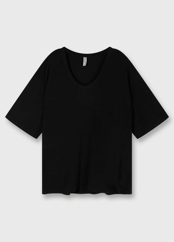 deep tee linen | black