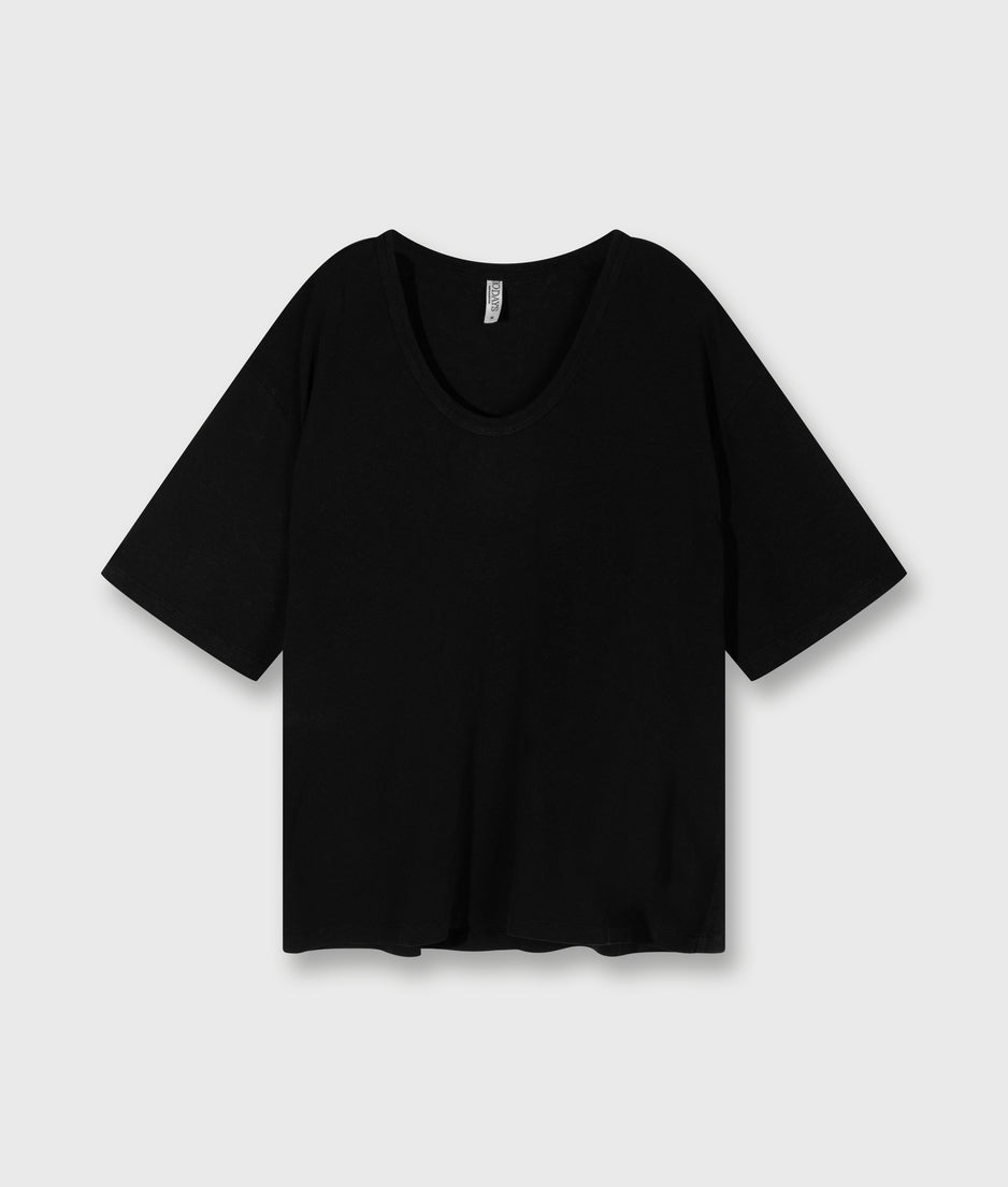 deep tee linen | black
