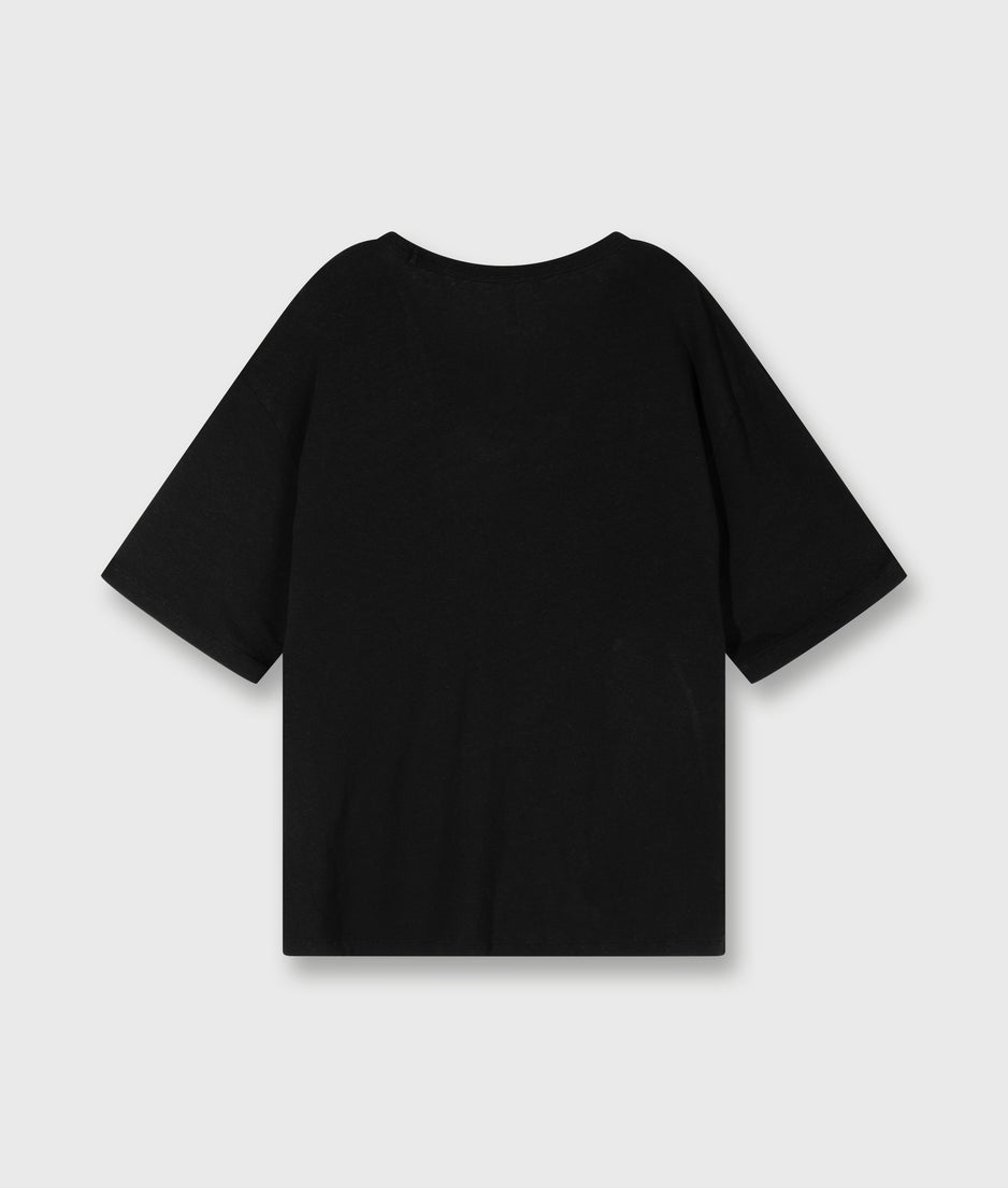 deep tee linen | black