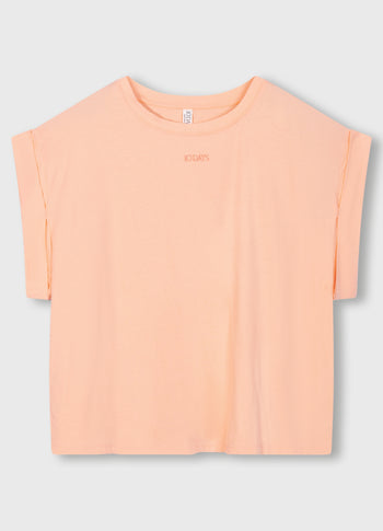 wide tee | peach