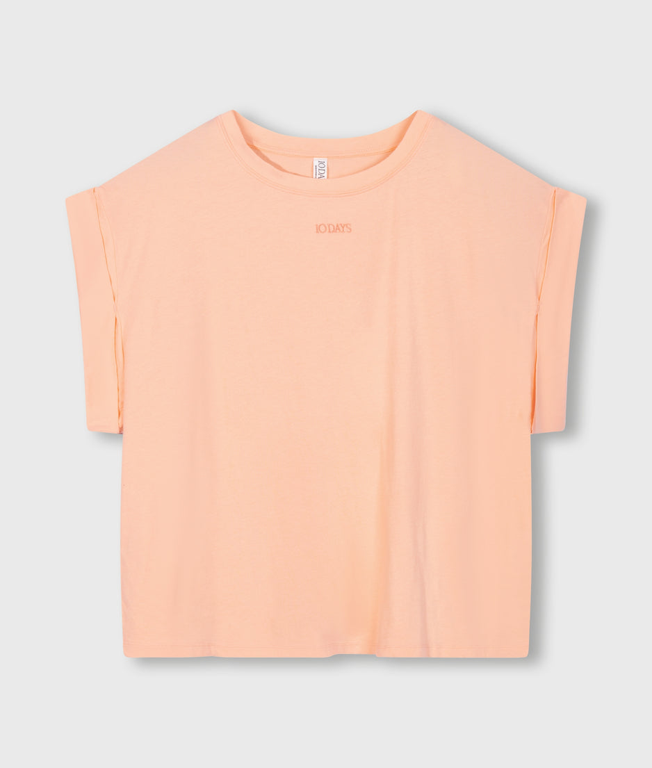 wide tee | peach