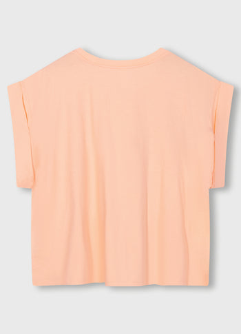 wide tee | peach