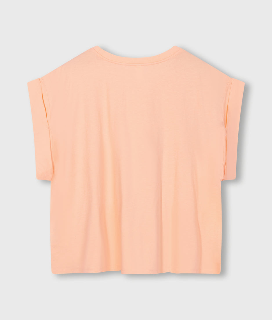 wide tee | peach