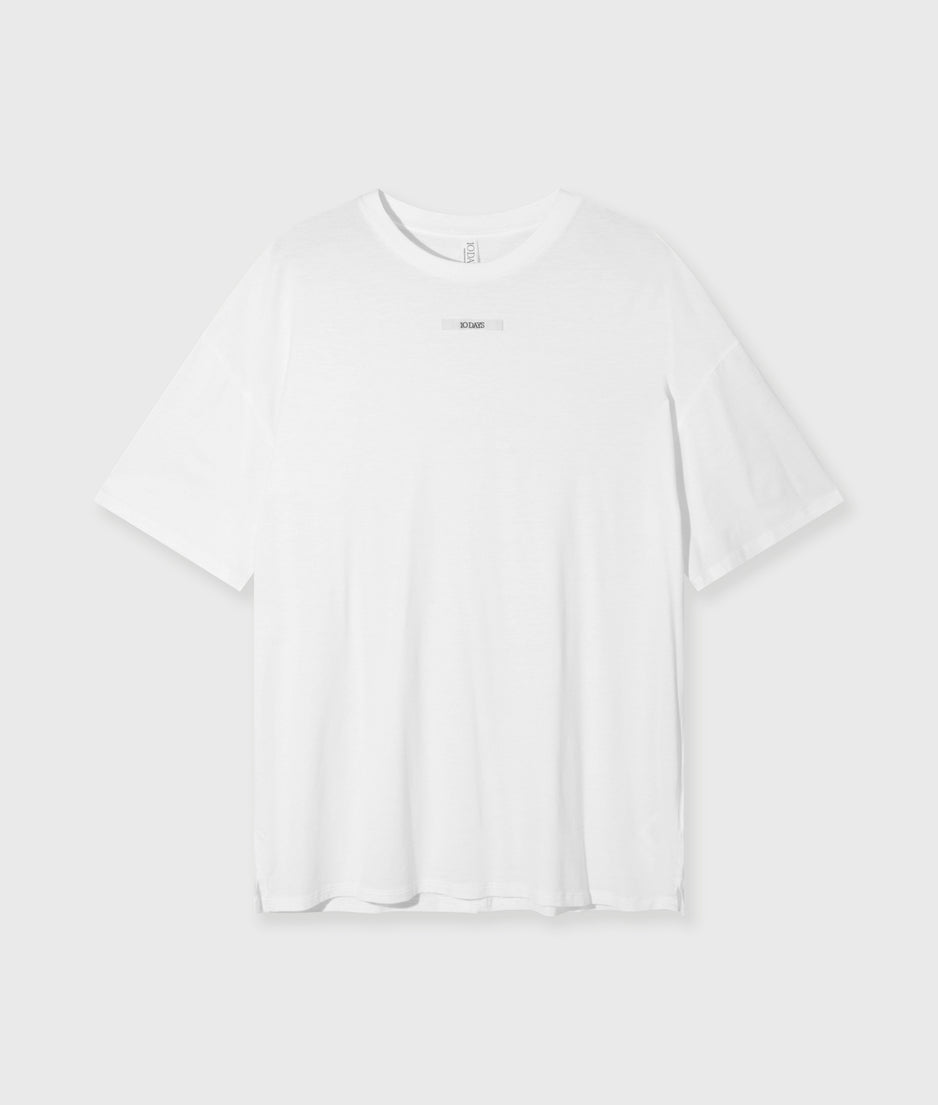 oversized tee jersey | optic white