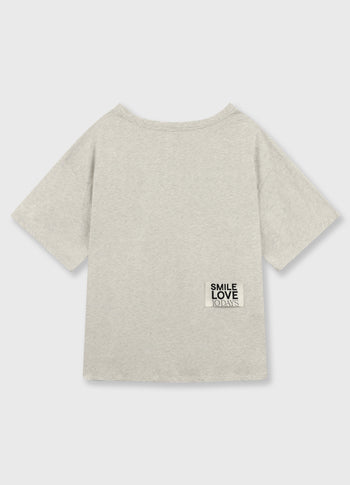 tee smile love | soft white melee