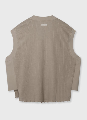 v-neck mesh top | fog