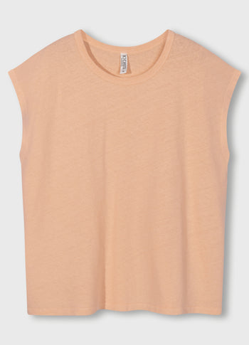 tee linen | peach