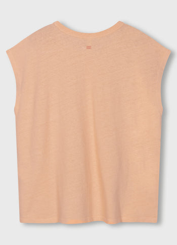 tee linen | peach