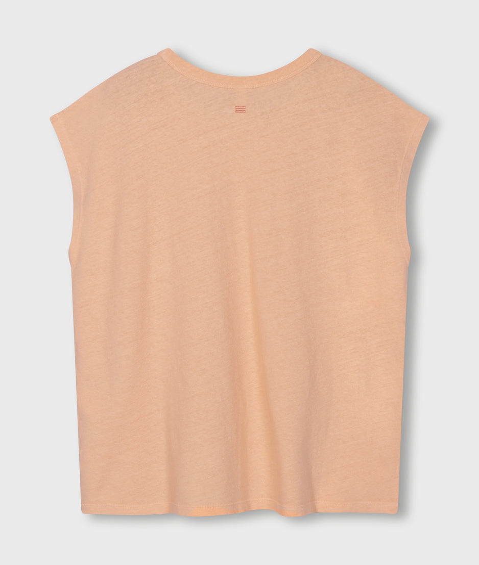 tee linen | peach