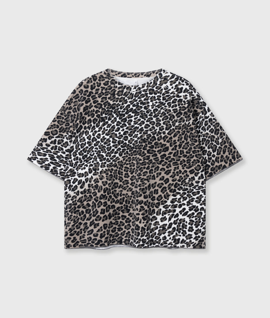 soft scuba tee leopard | ecru