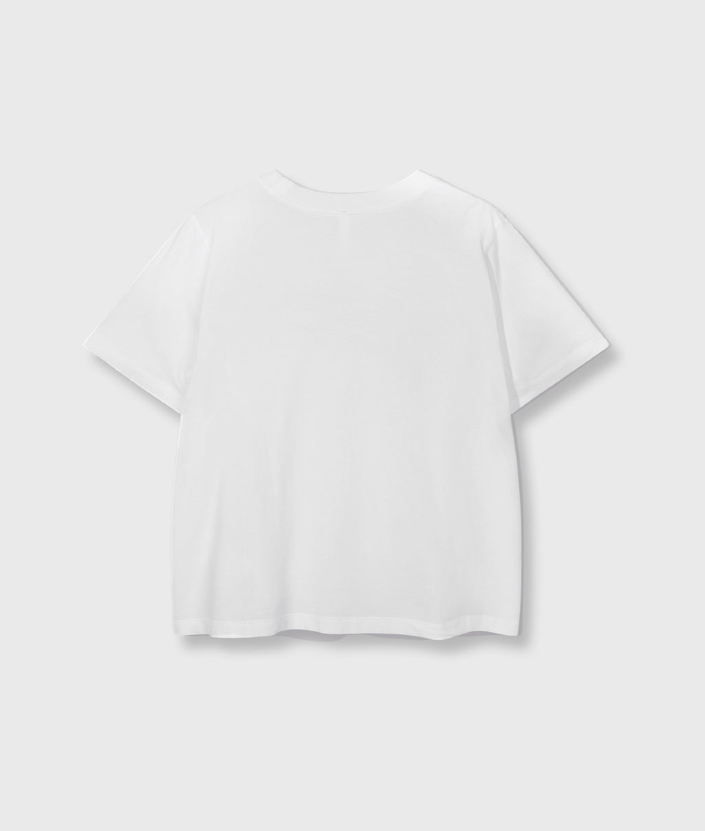 petite tee believe | white