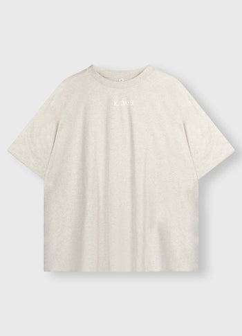 oversized tee dress | soft white melee