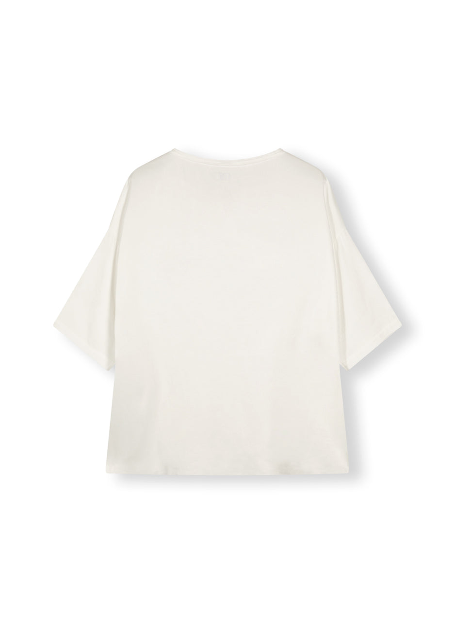satin blouse | ecru