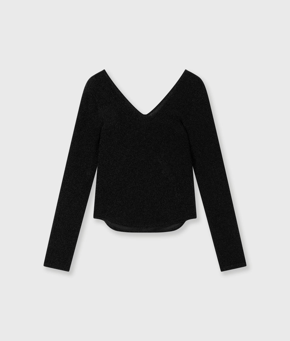 ballet top sparkle | black