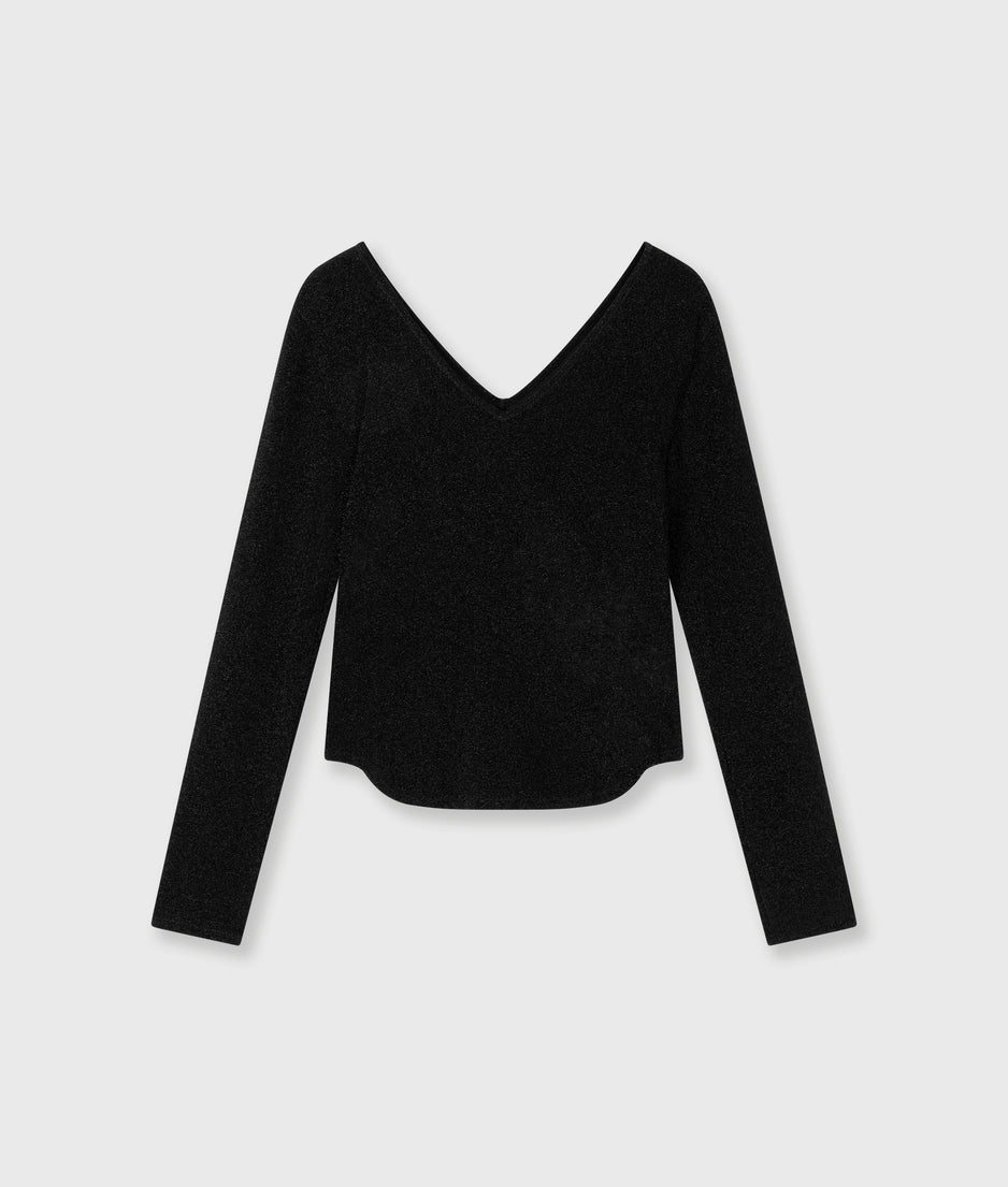 ballet top sparkle | black