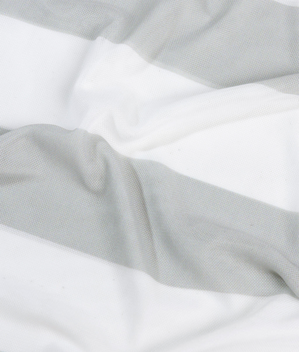 Mesh-Langarmshirt mit Streifen | white/stone