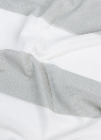 mesh long sleeve stripes | white/stone