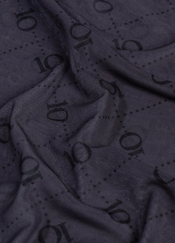 mesh long sleeve monogram | steel blue