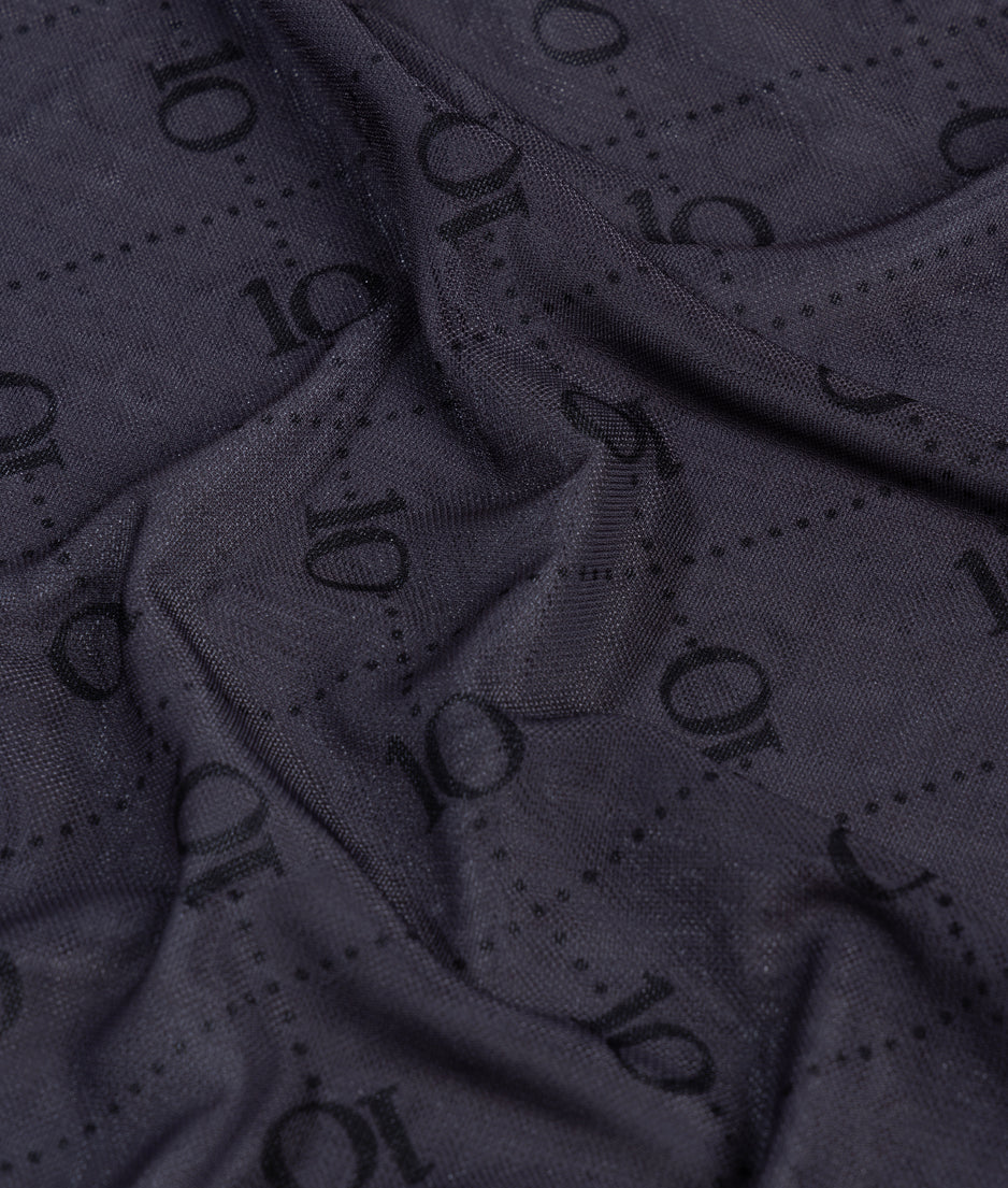 mesh long sleeve monogram | steel blue