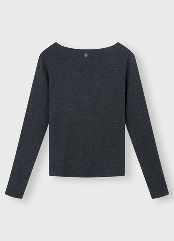 soft rib boatneck tee | antra melee