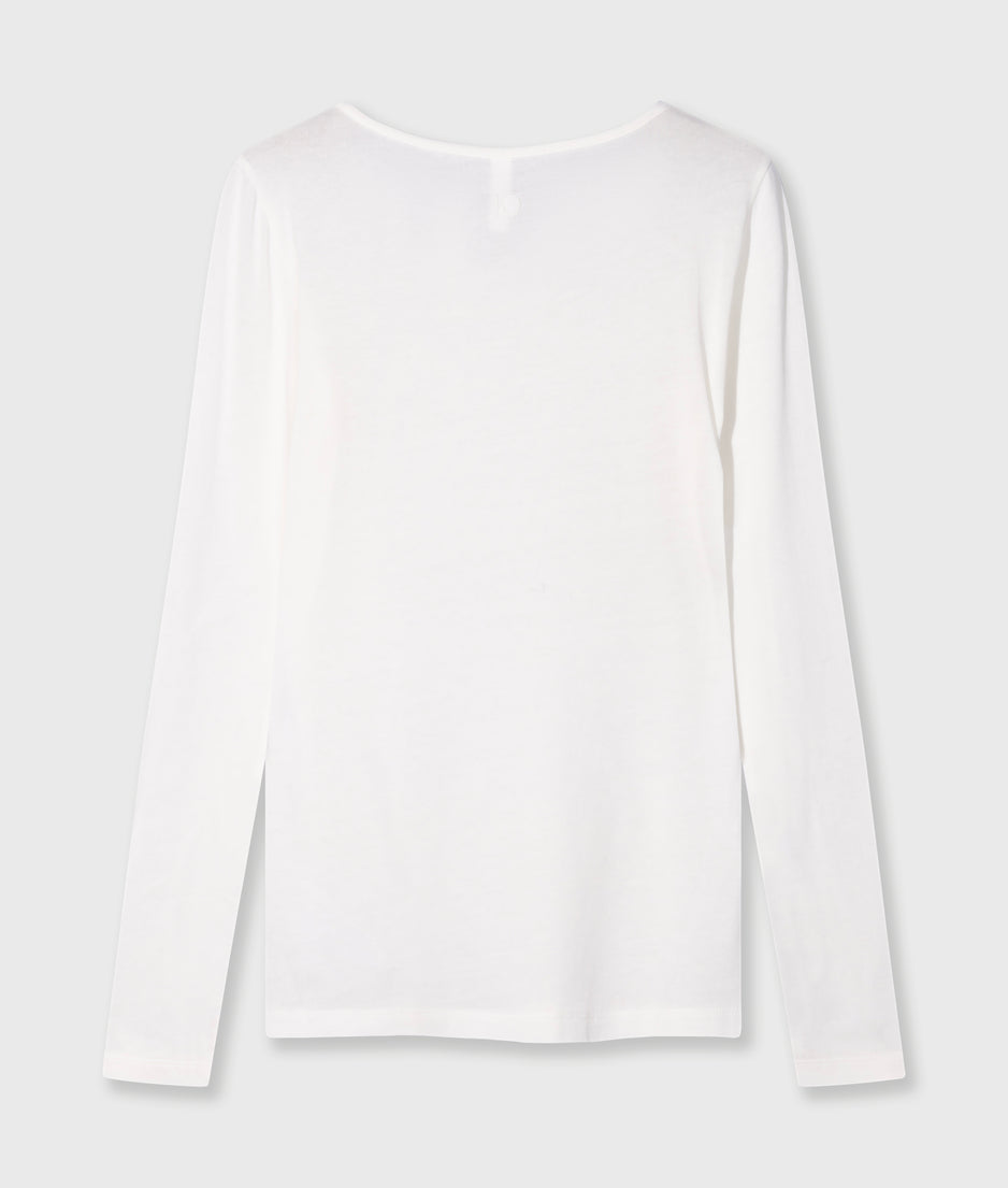 extra long sleeve tee modal | ecru
