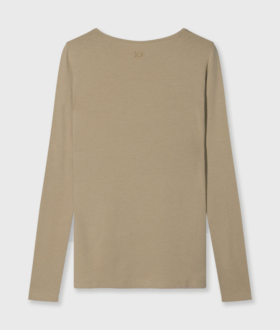 extra long sleeve tee modal | earth