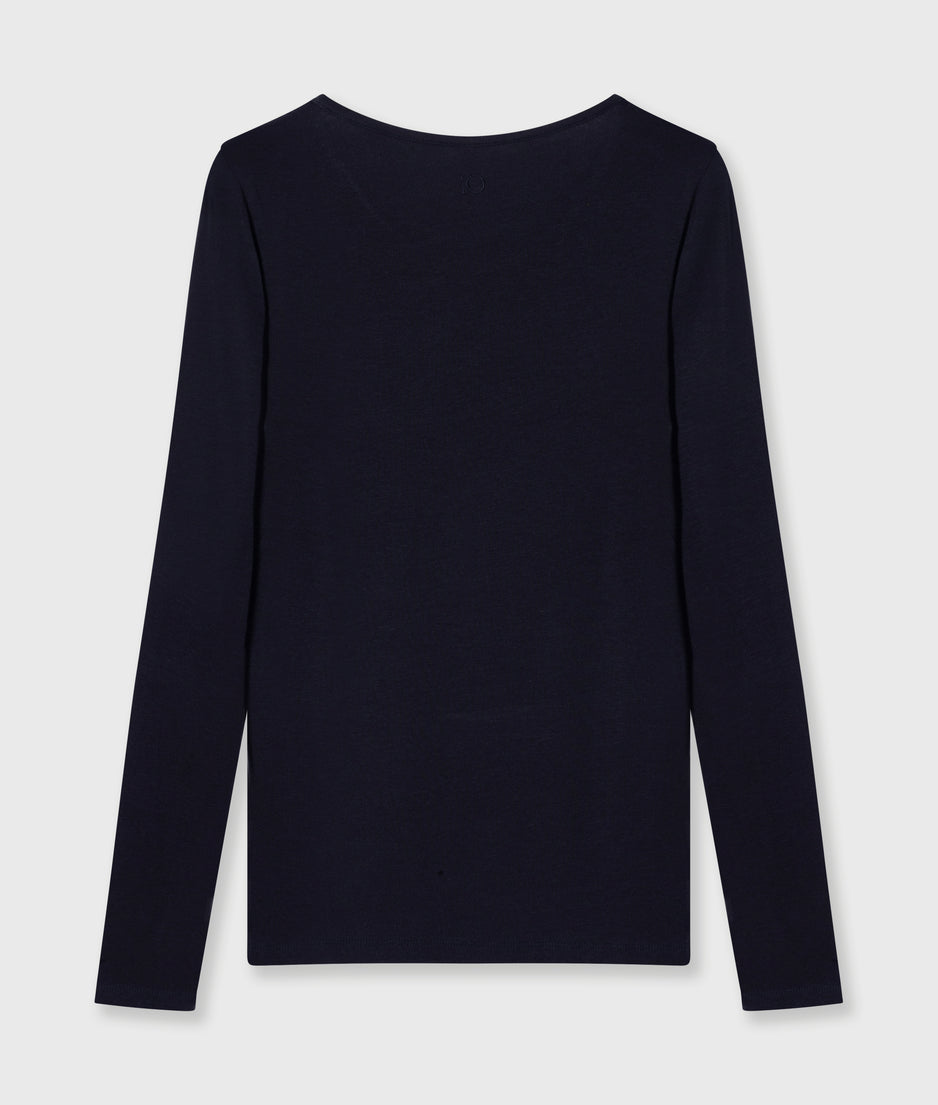 extra long sleeve tee modal | dark navy