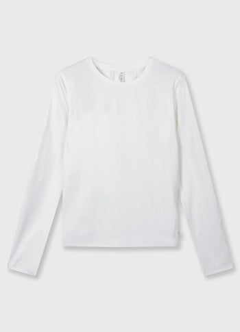 slim long sleeve tee | ecru