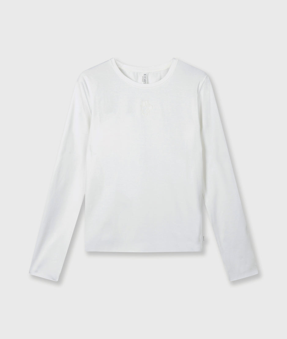 slim long sleeve tee | ecru