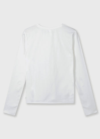 slim long sleeve tee | ecru