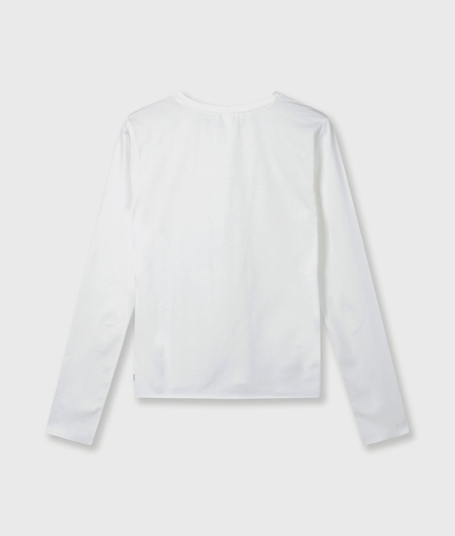 slim long sleeve tee | ecru