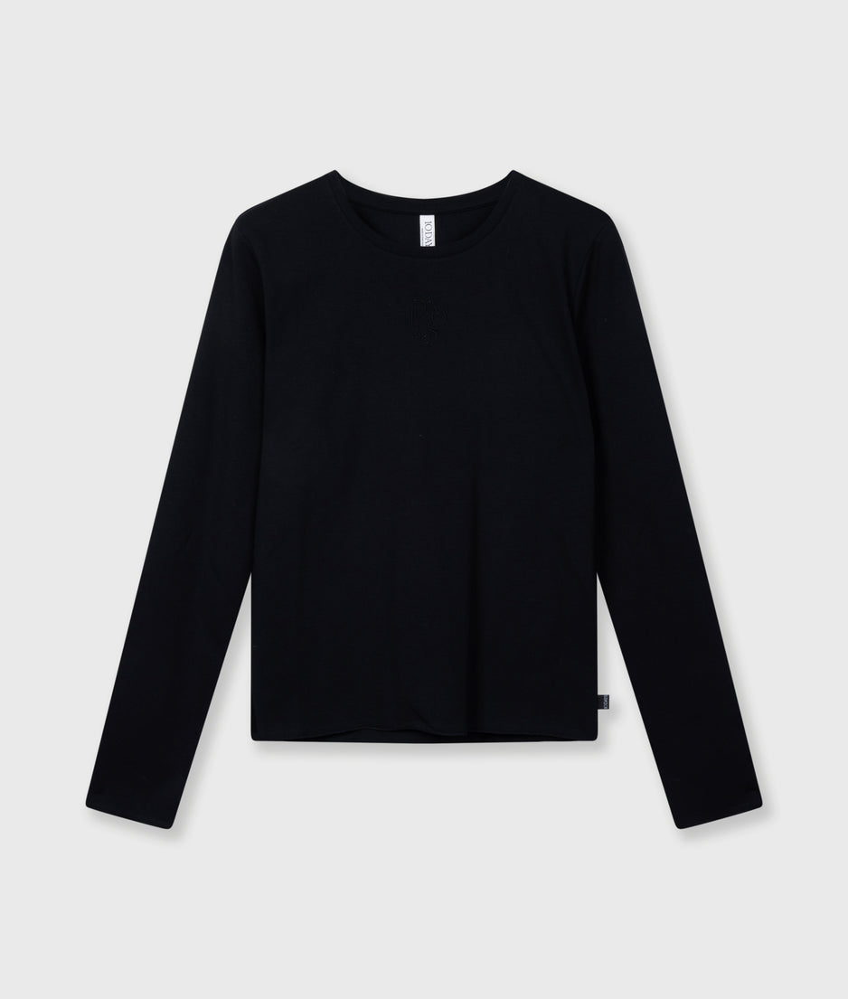 slim long sleeve tee | black