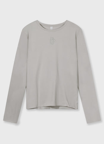 slim long sleeve tee | stone