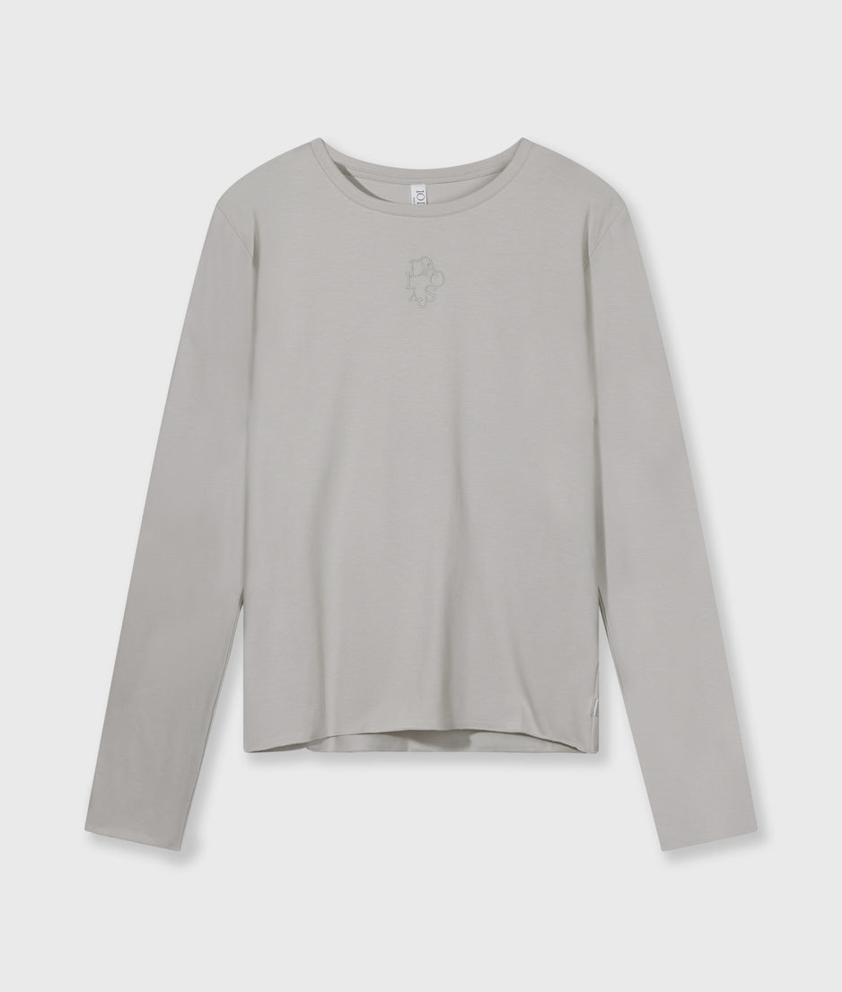 slim long sleeve tee | stone