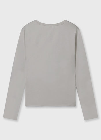 slim long sleeve tee | stone