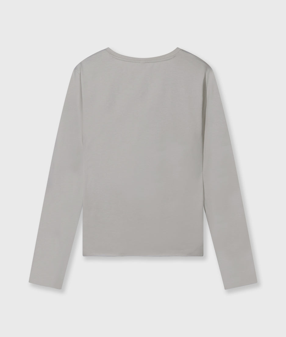 slim long sleeve tee | stone