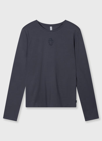 slim long sleeve tee | steel blue