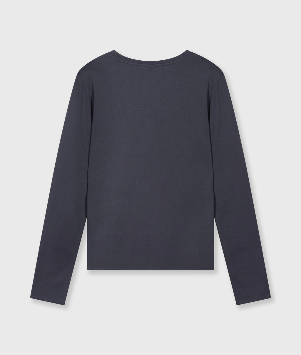 slim long sleeve tee | steel blue