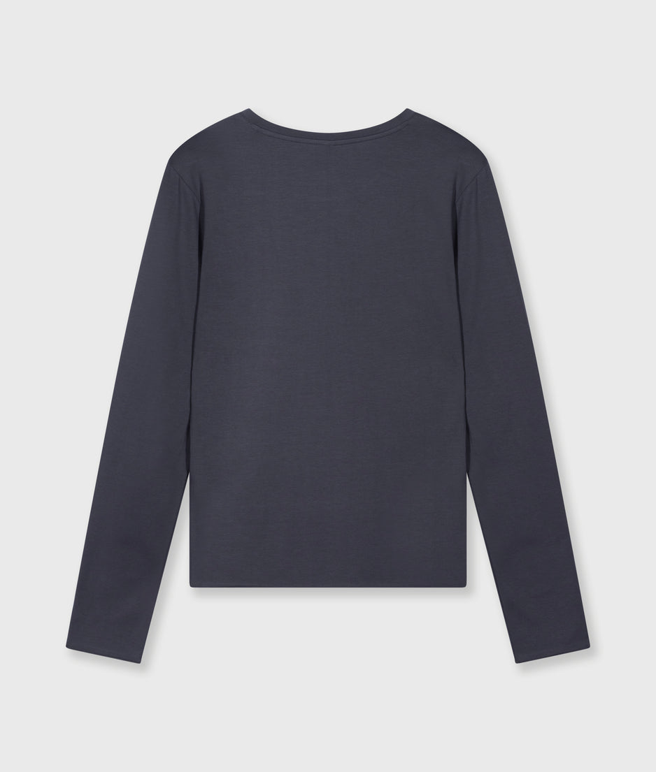 slim long sleeve tee | steel blue