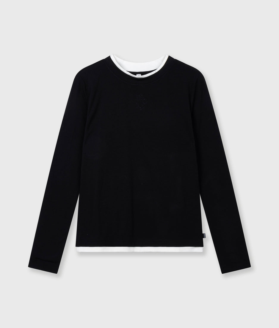 double long sleeve tee | black