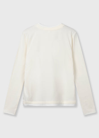 double long sleeve tee | pearl